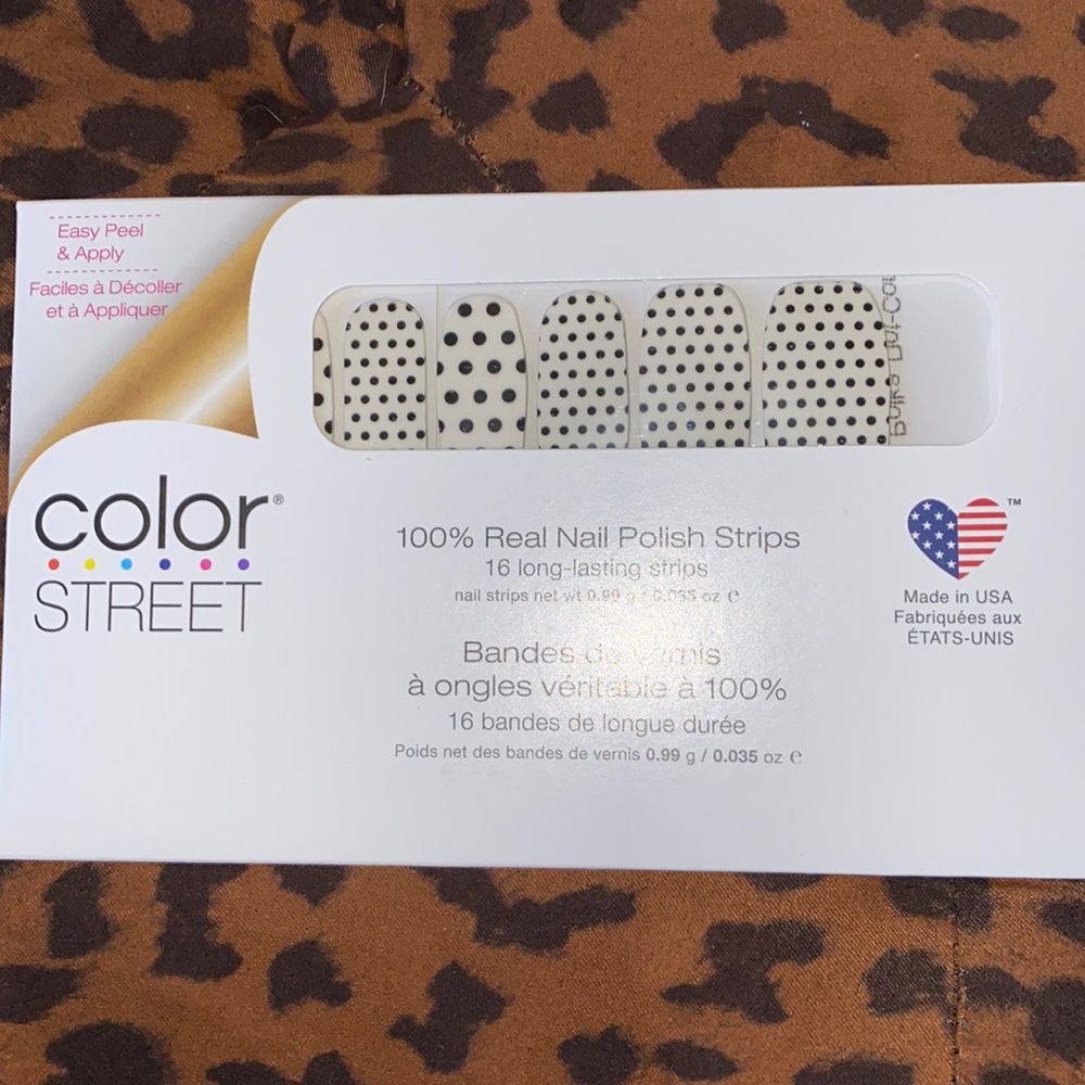Colorstreet clear art nail  strips “polka dot-com”